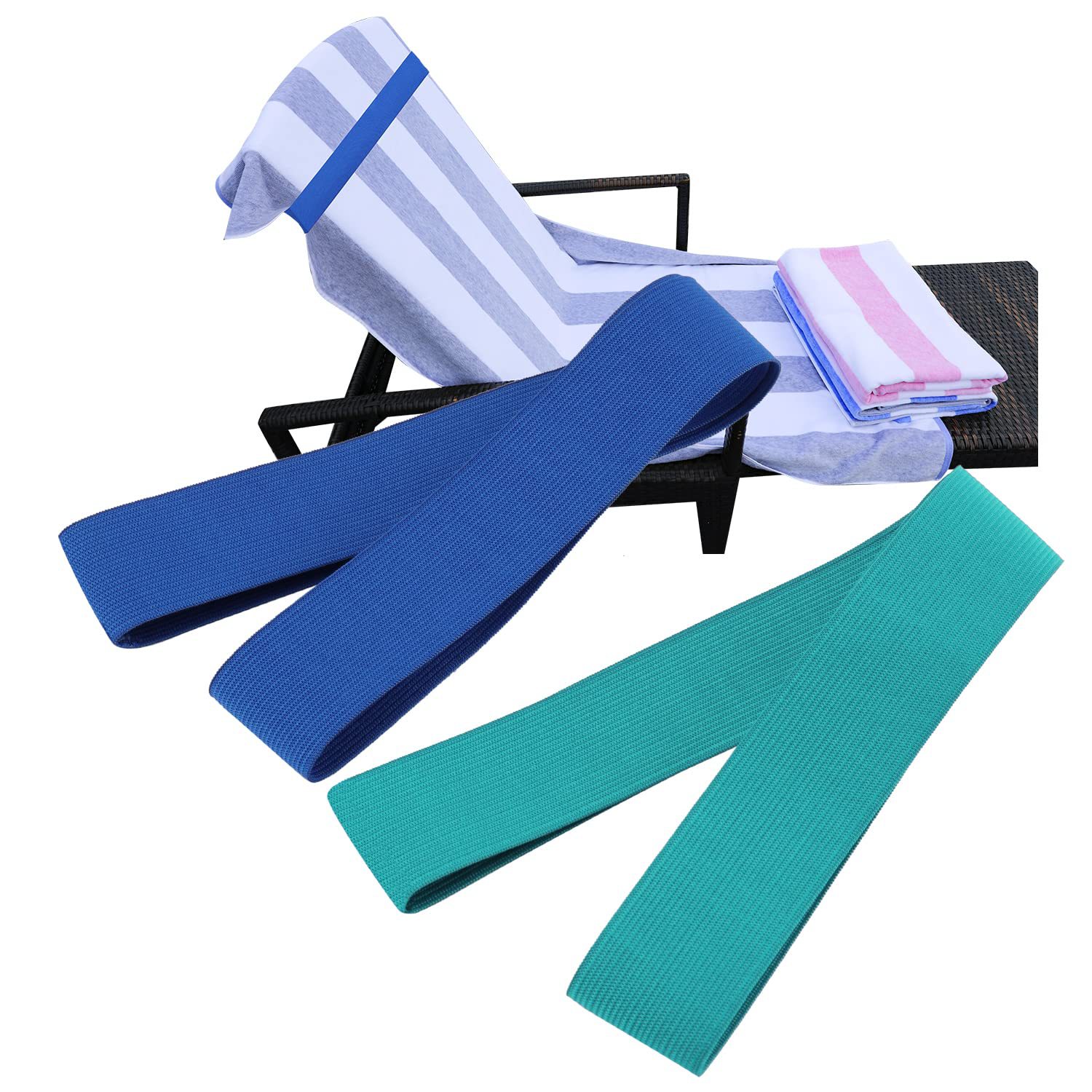 Towel Bands for Beach Chair, Rubber Towel Clips for Pool Chair 6