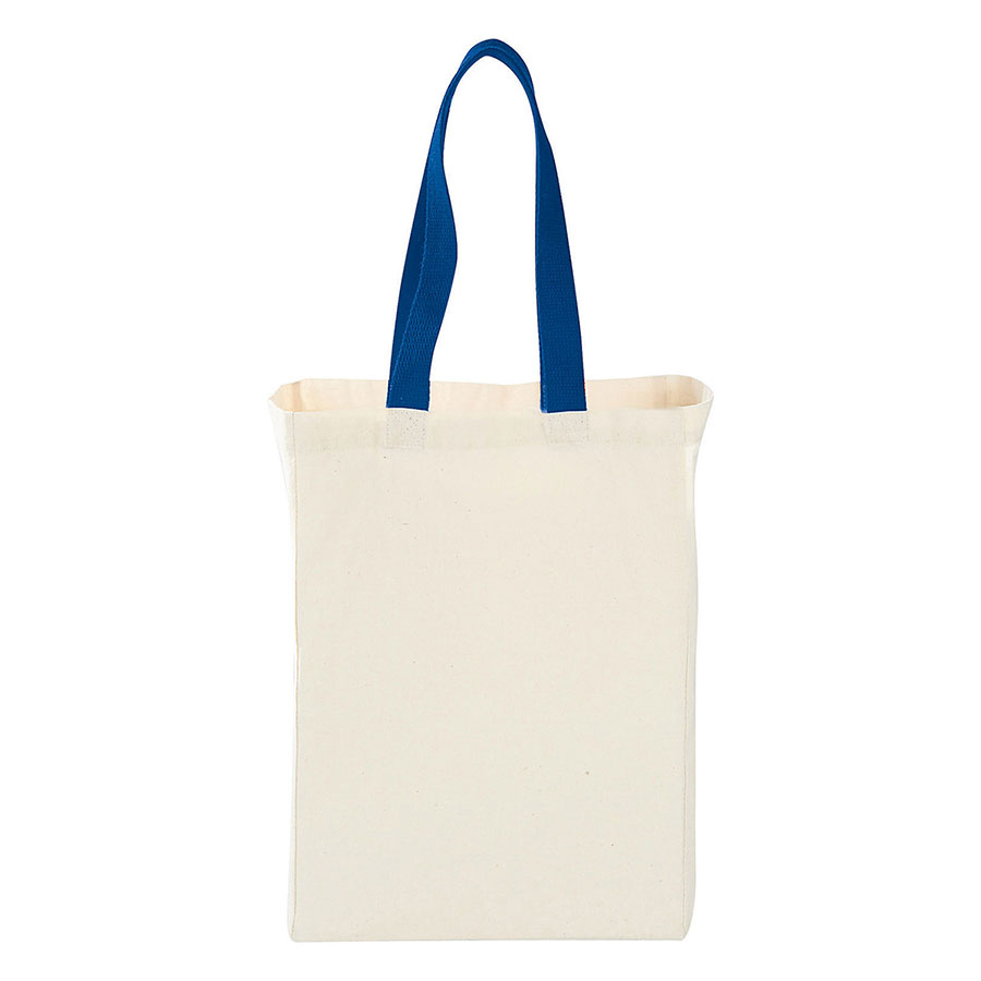 7 oz Cotton Canvas Book Tote Bag - 10"W x14"H x 5"D x 2