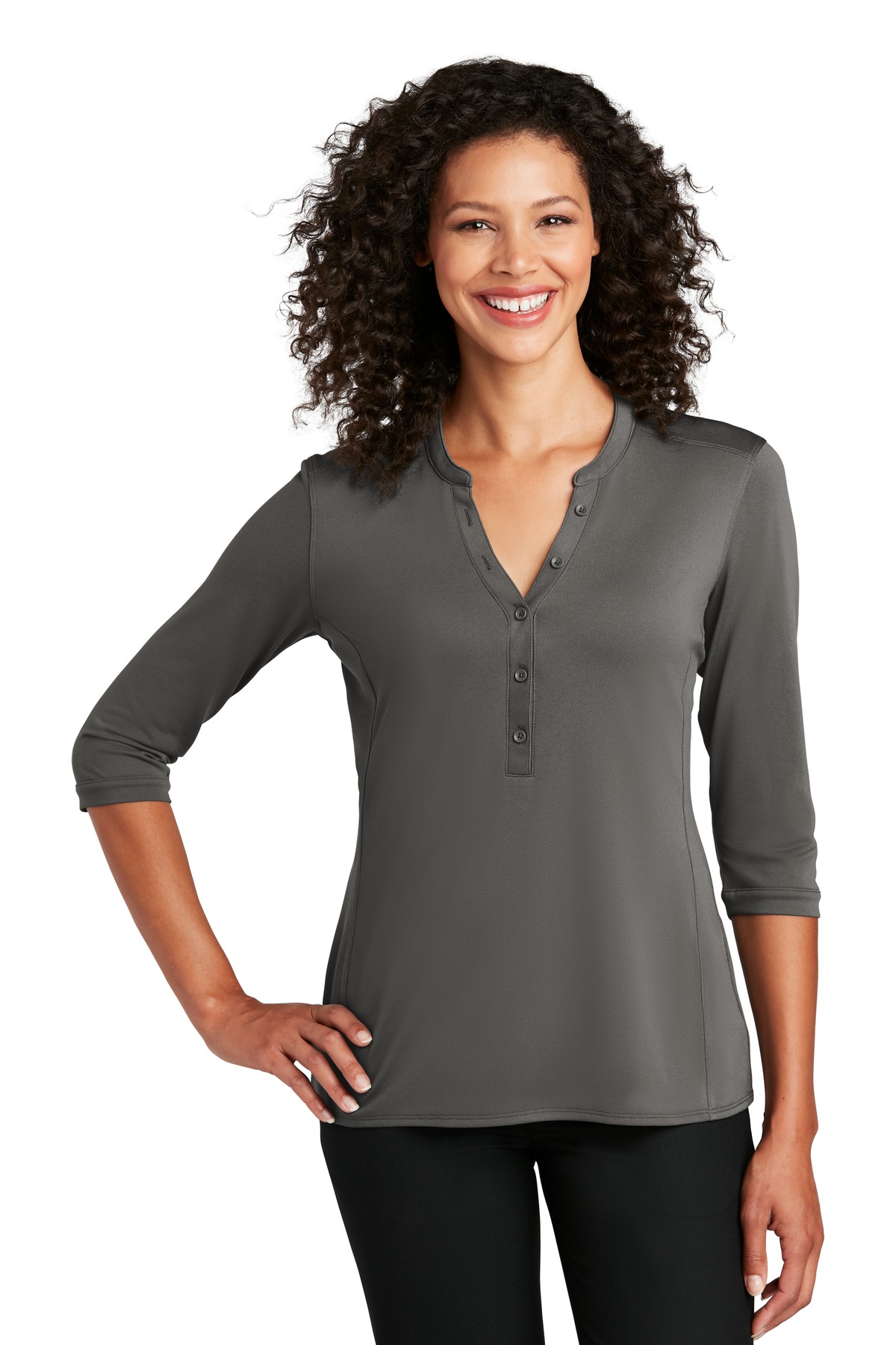 Port Authority Women's UV Choice Pique Henley LK750 34