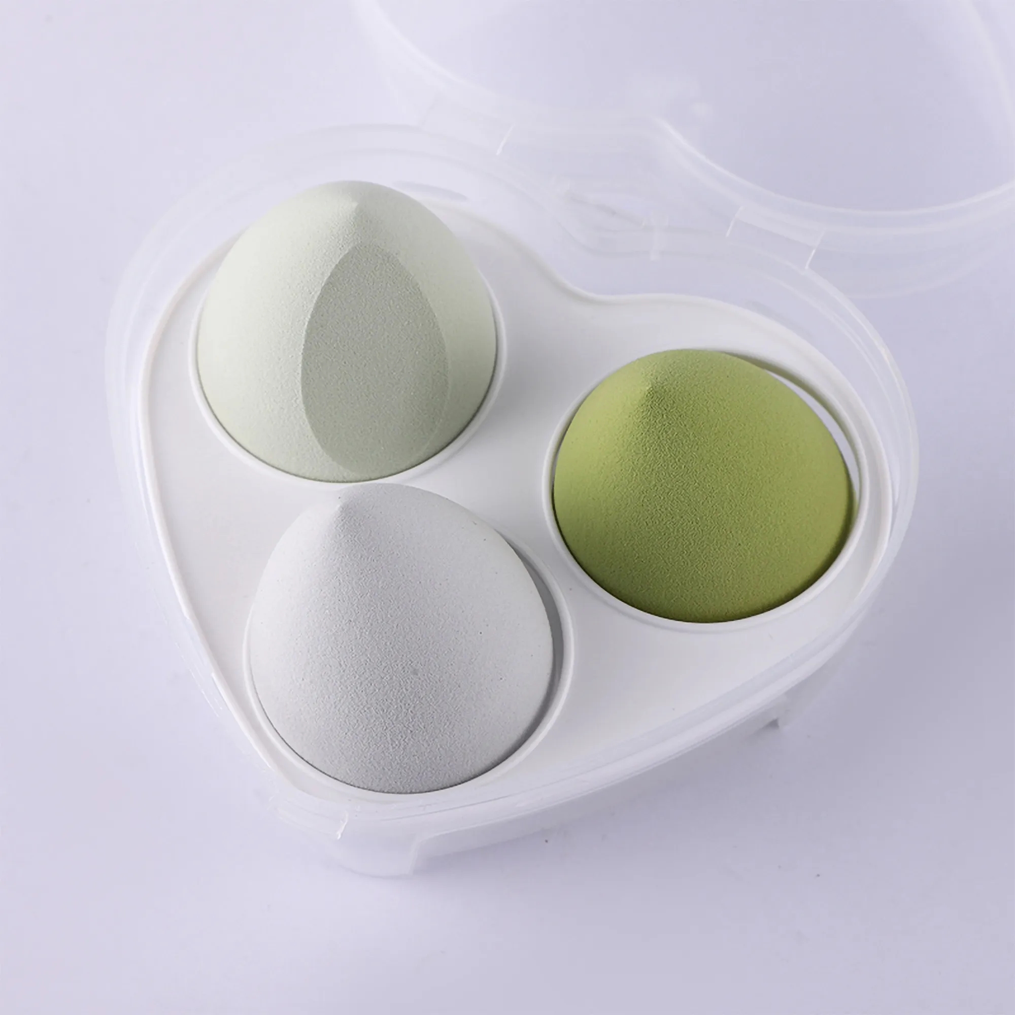 3 Pcs Makeup Sponge Beauty Blender Case Cream Powder Liquid 5