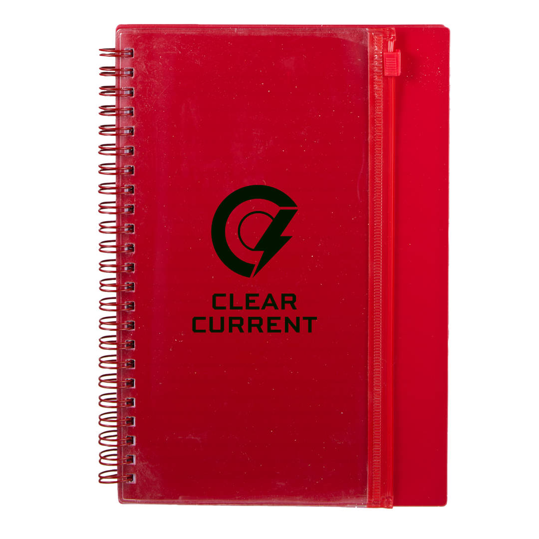 5.5" x 8.5" Spiral Notebook with Clear Pocket 202