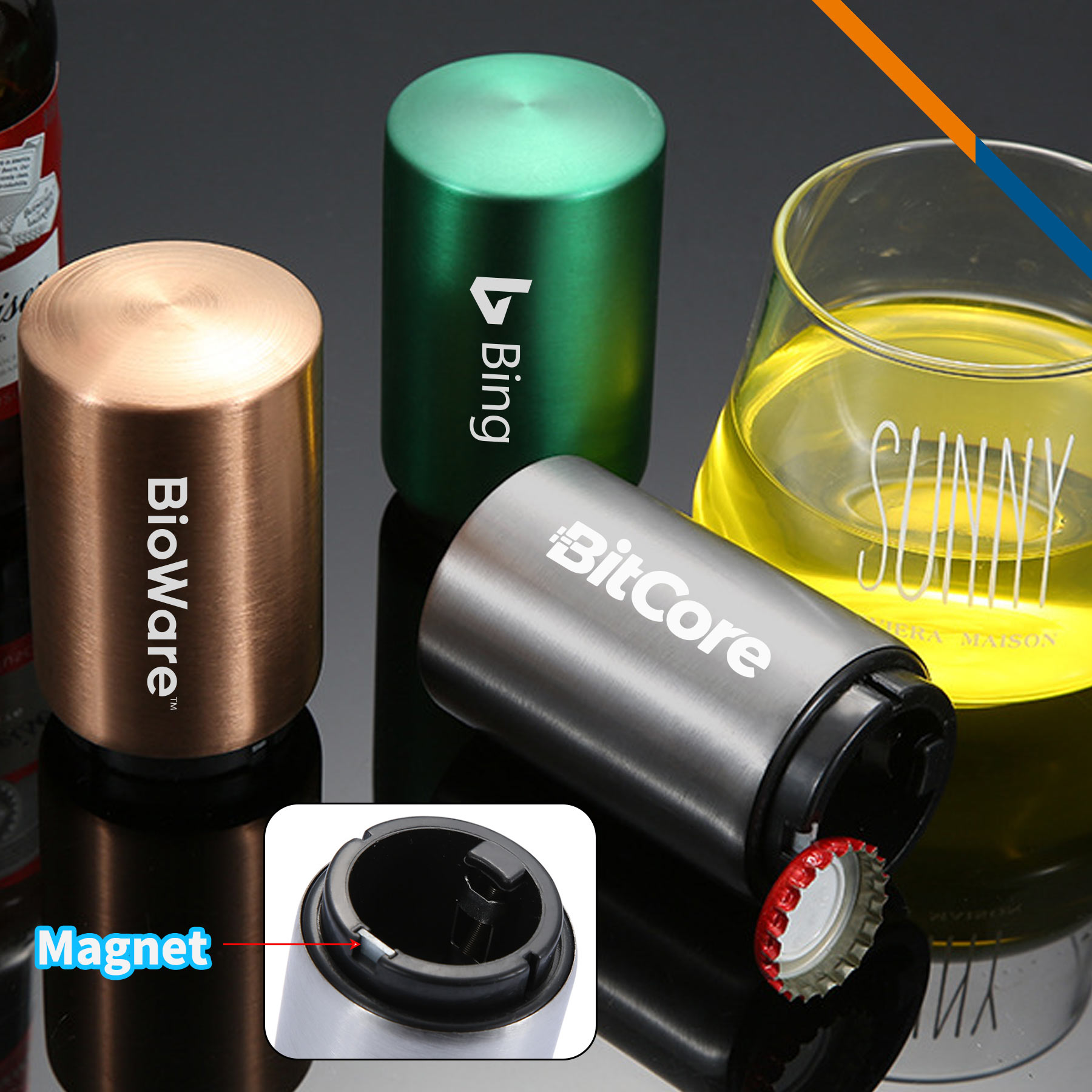 CoveCap Automatic Push Down Bottle Opener 13