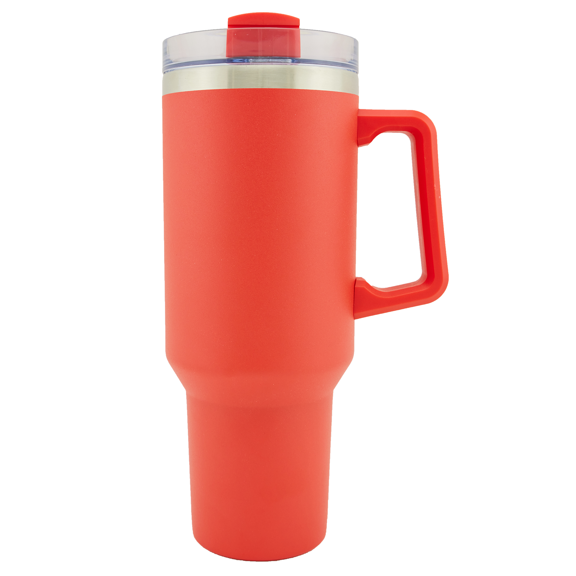 Oceanside 40oz Double Wall Stainless Steel Vacuum Insulated Tumbler with Handle and Straw Red