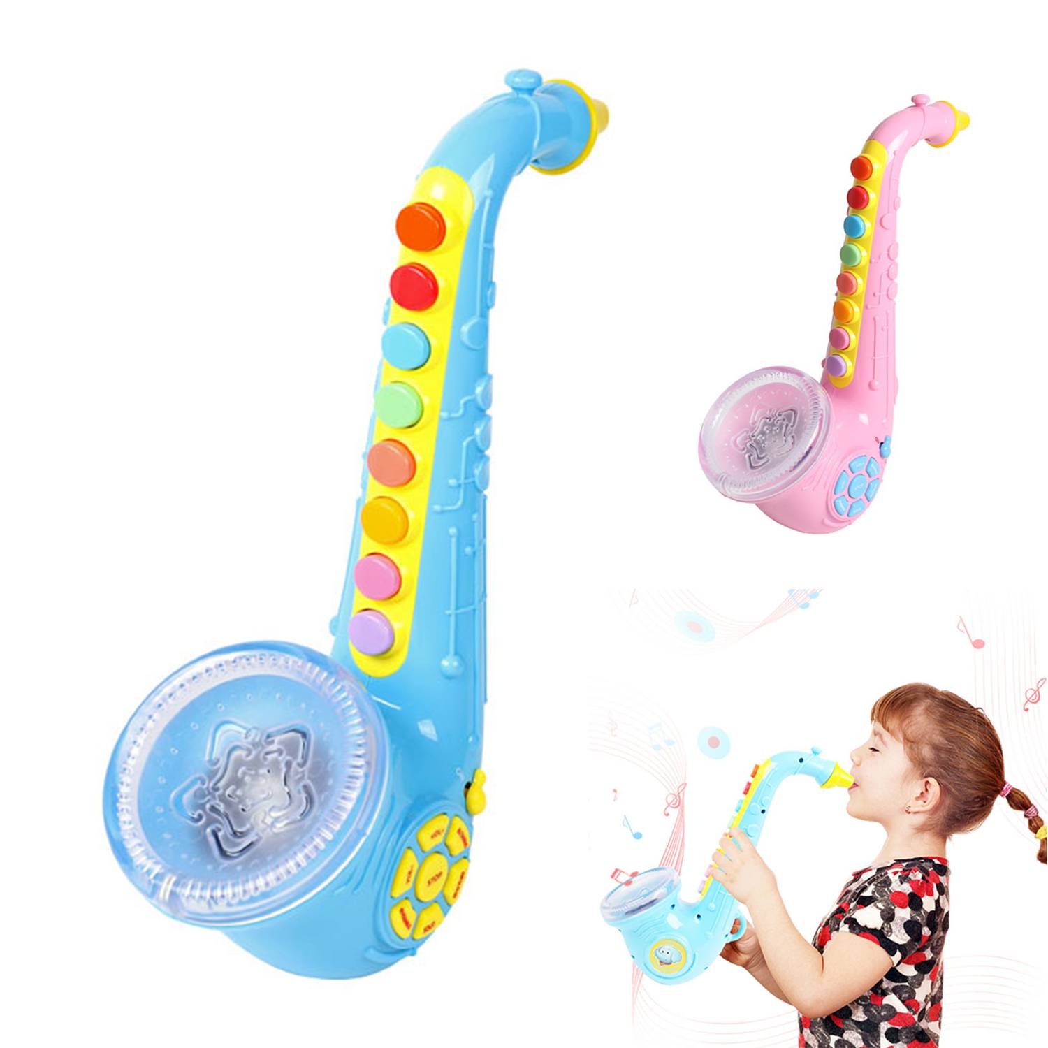 Children's Musical Instrument Saxophone Toy with Lights 2