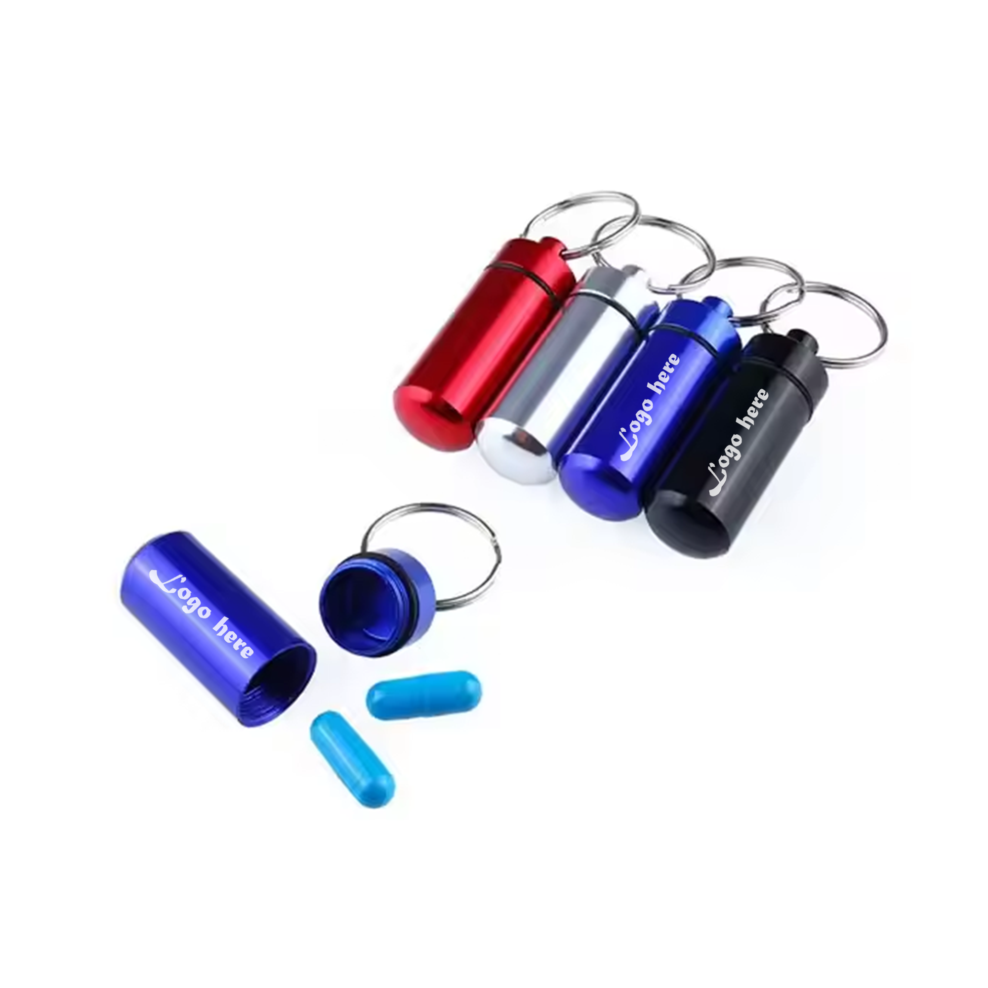 MOQ 50pcs Aluminum Mini Pill Bottle 2