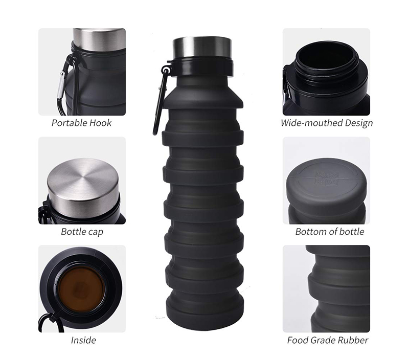 Collapsible Silicone Bottle, 16.9 oz. 2