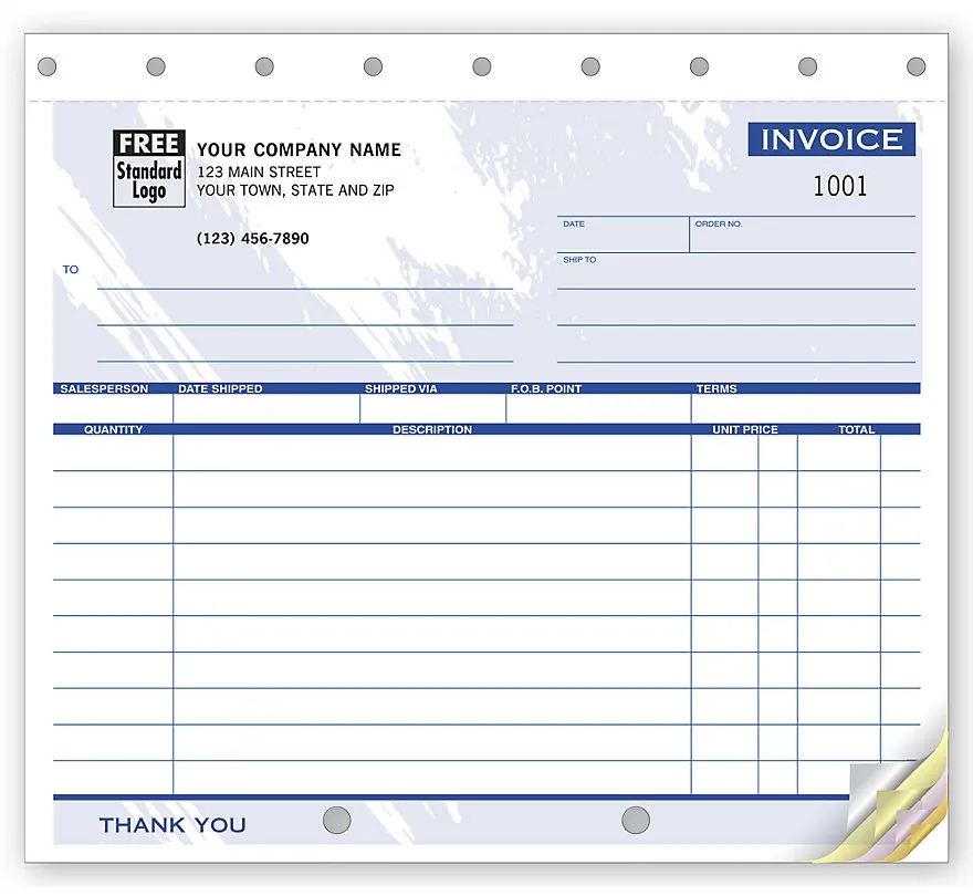Shipping Invoices - Small, Carbonless 1