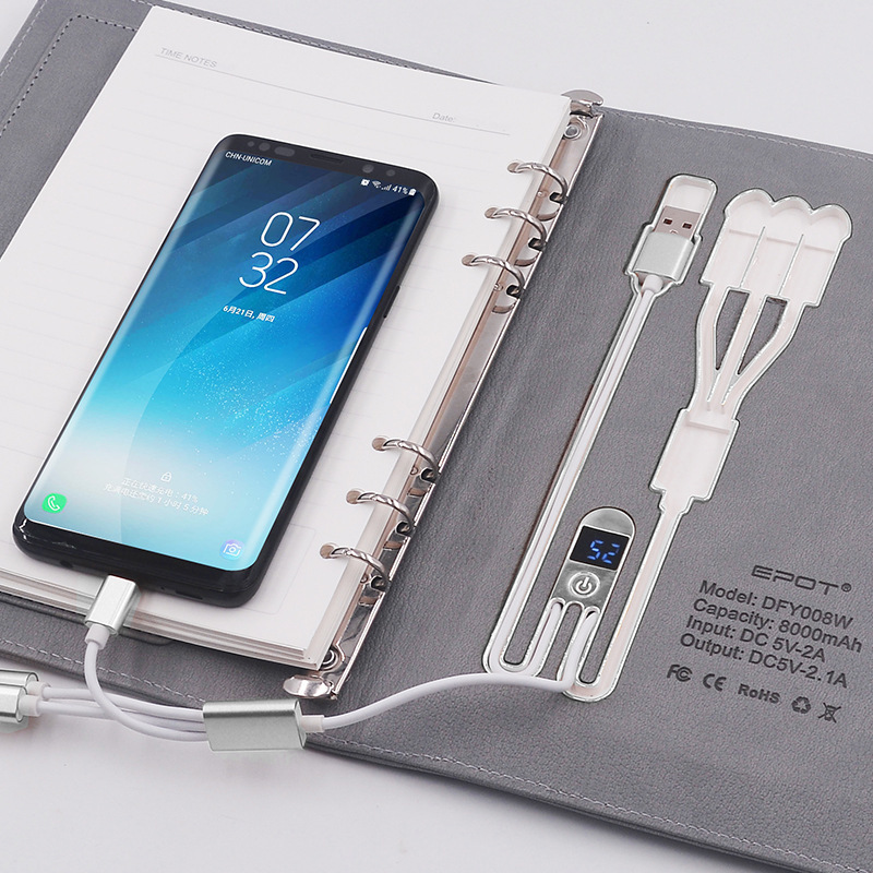 Power Bank Portfolio w/Built-In Mini Lamp 2
