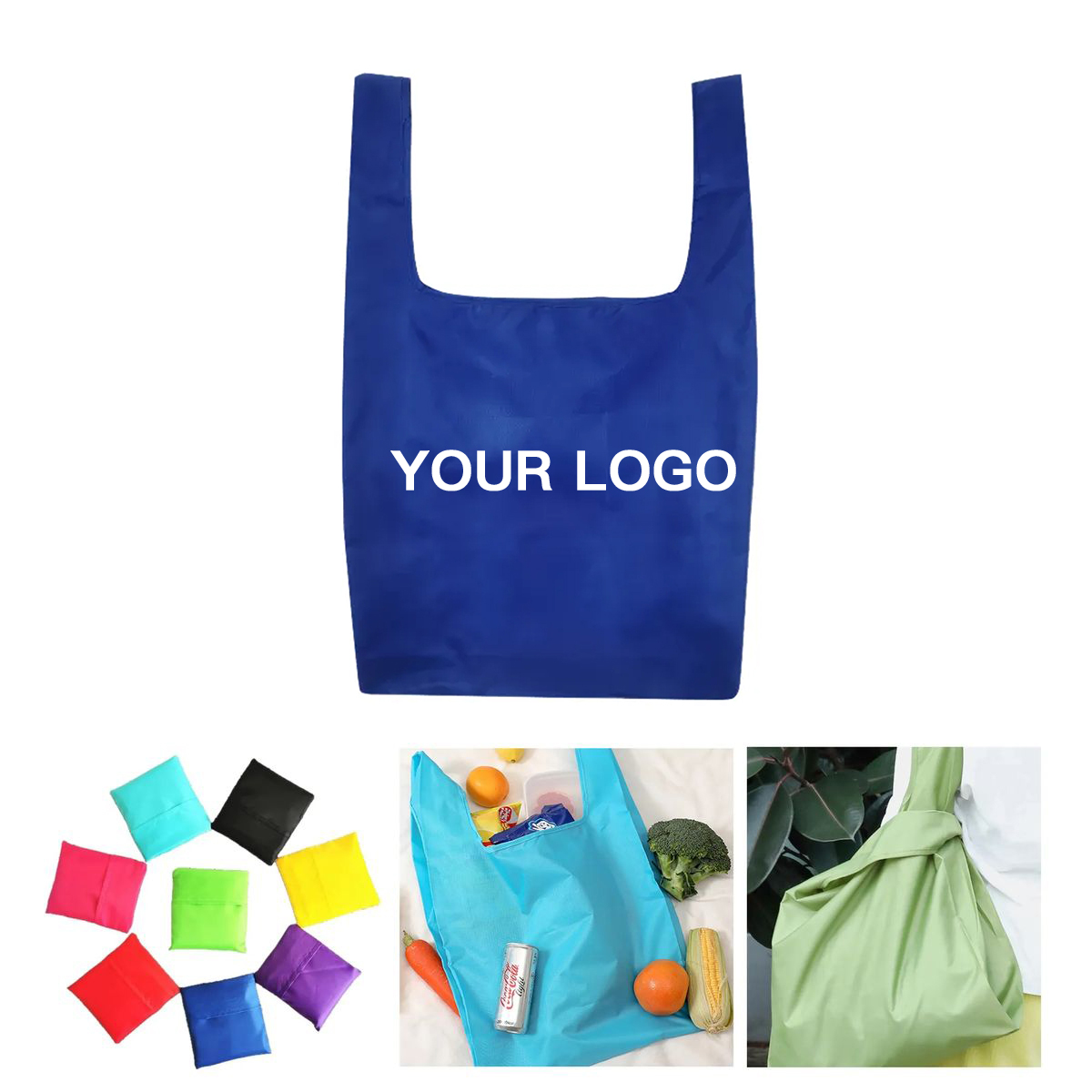 Foldable Polyester Shopping Tote With Storage Pouch 5