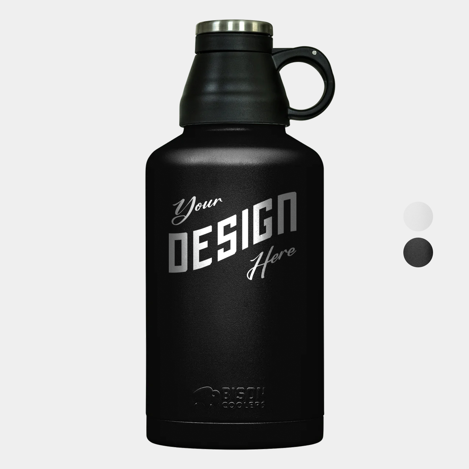 64 oz Bison® Growler Stainless Steel Insulated Bottle, custom water bottle with logo imprint 2