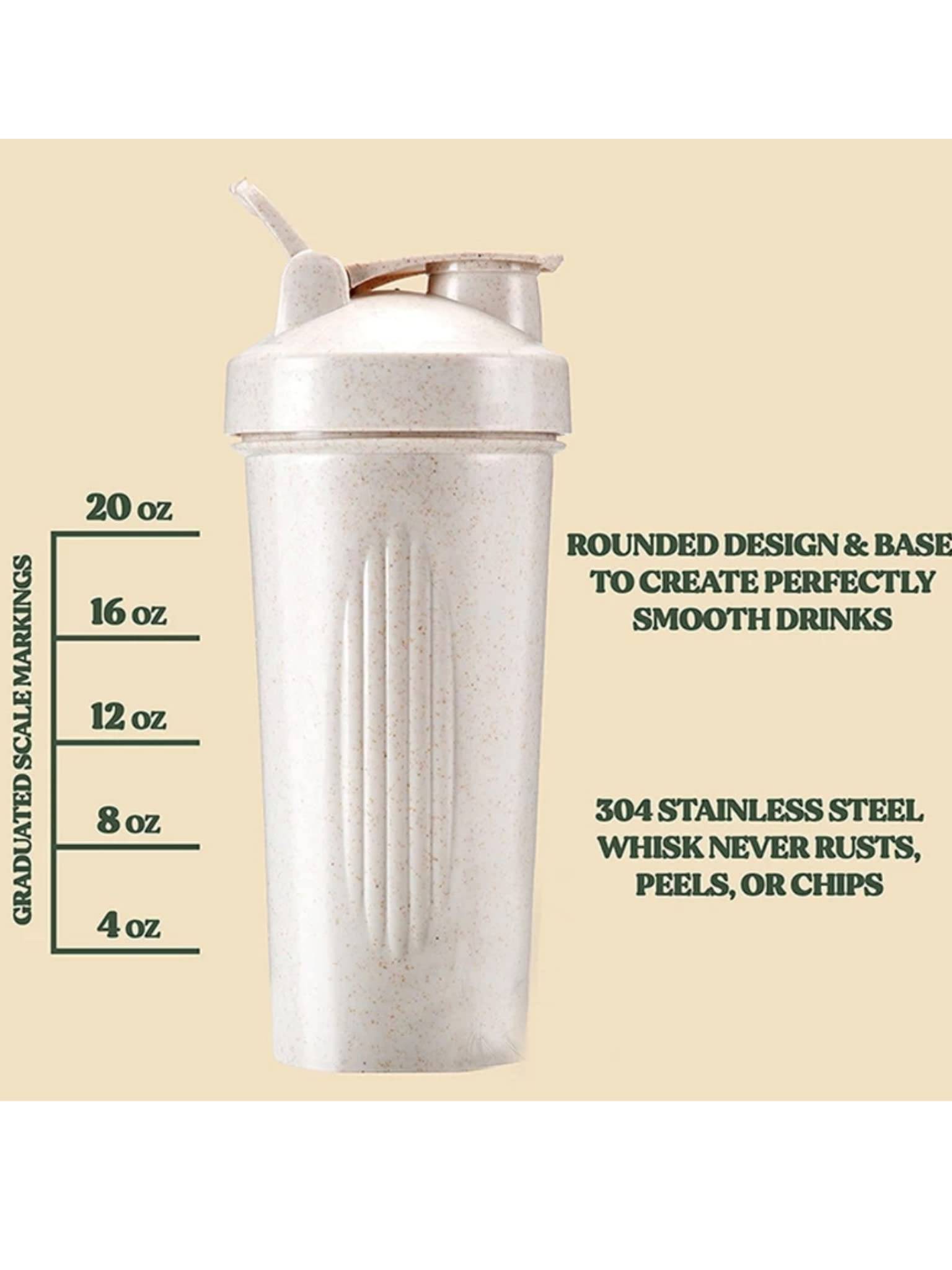 20oz Straw Biodegradable Material Shaker Bottles 4