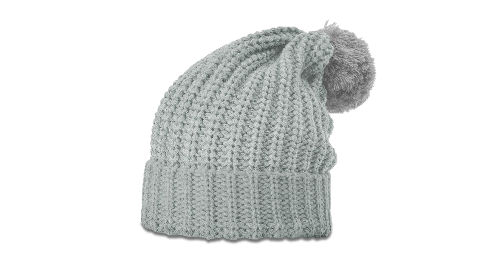  Chunk Cable Beanie with Cuff & Pom 13