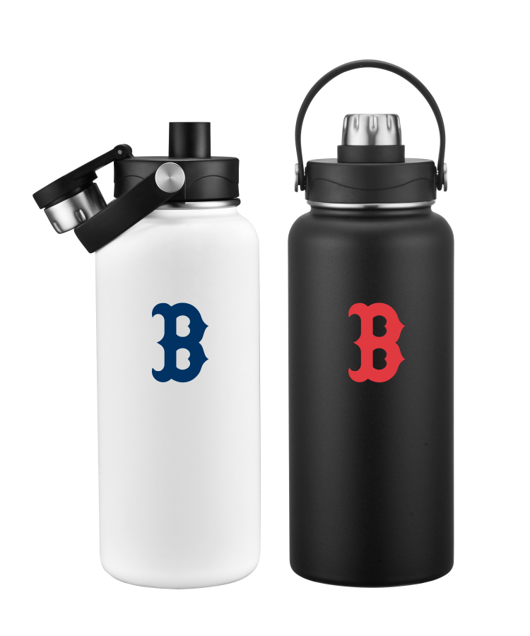 Union Printed - 34 oz Vacuum Water Bottle w/ Screw-on lid & Handle 1