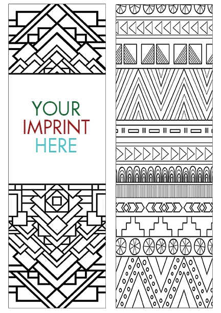COLORING BOOKMARK - Patterns Bookmark 2