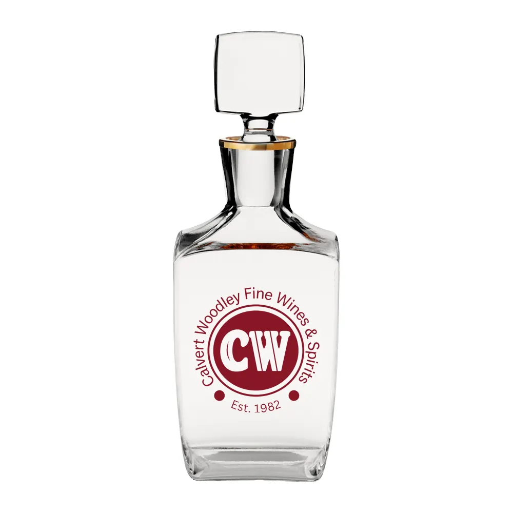 40oz. Gold Rimmed Spirit Decanter 2