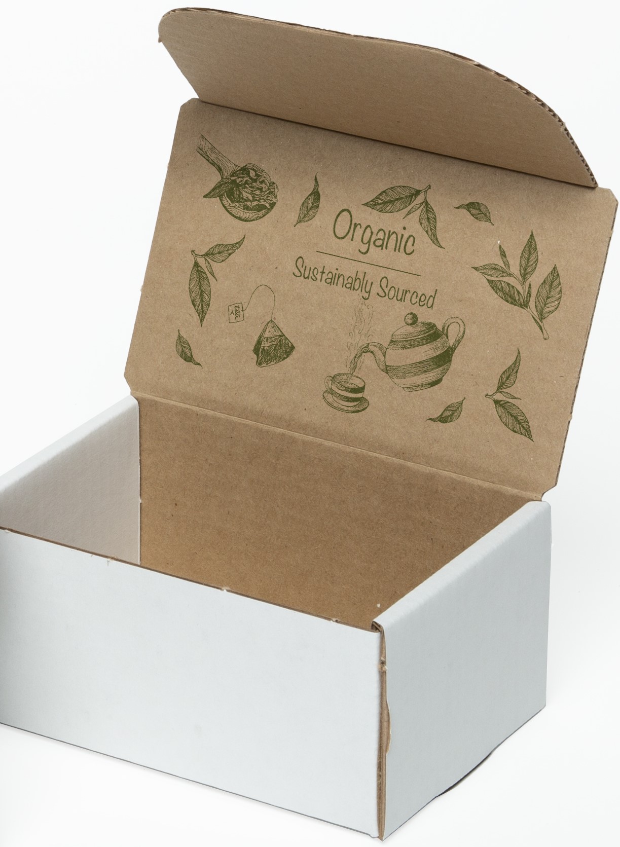One Color White Display Mailer Box w/1 Sided Imprint On Inside (6" x 4" x 3")