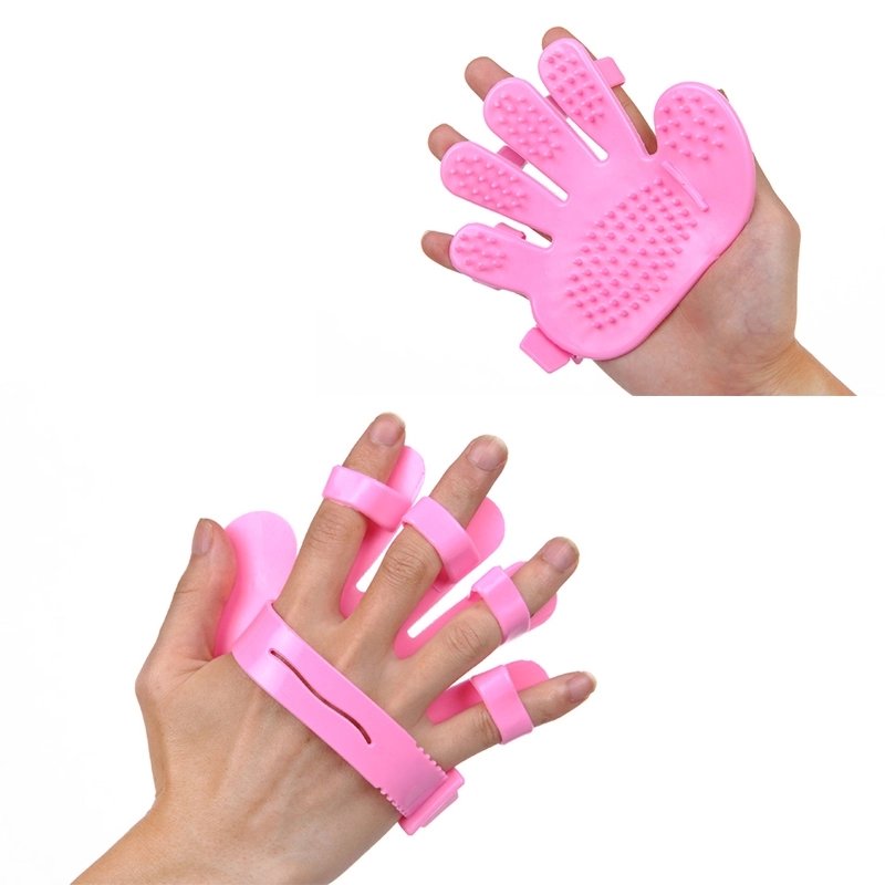 Gentle Deshedding Brush Pet Grooming Gloves 2