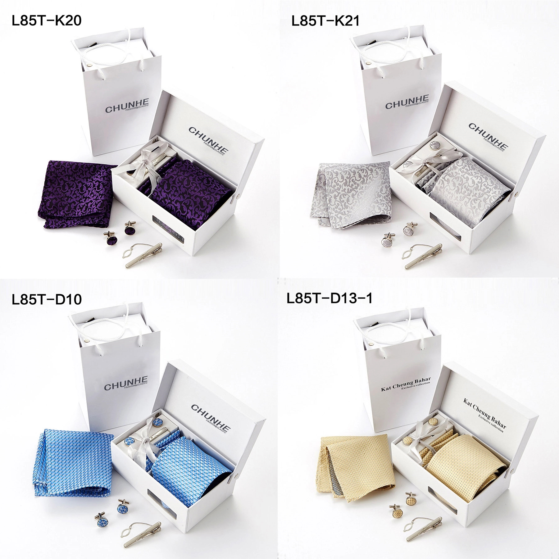 6 Piece Classic Men's Necktie Gift Set 7
