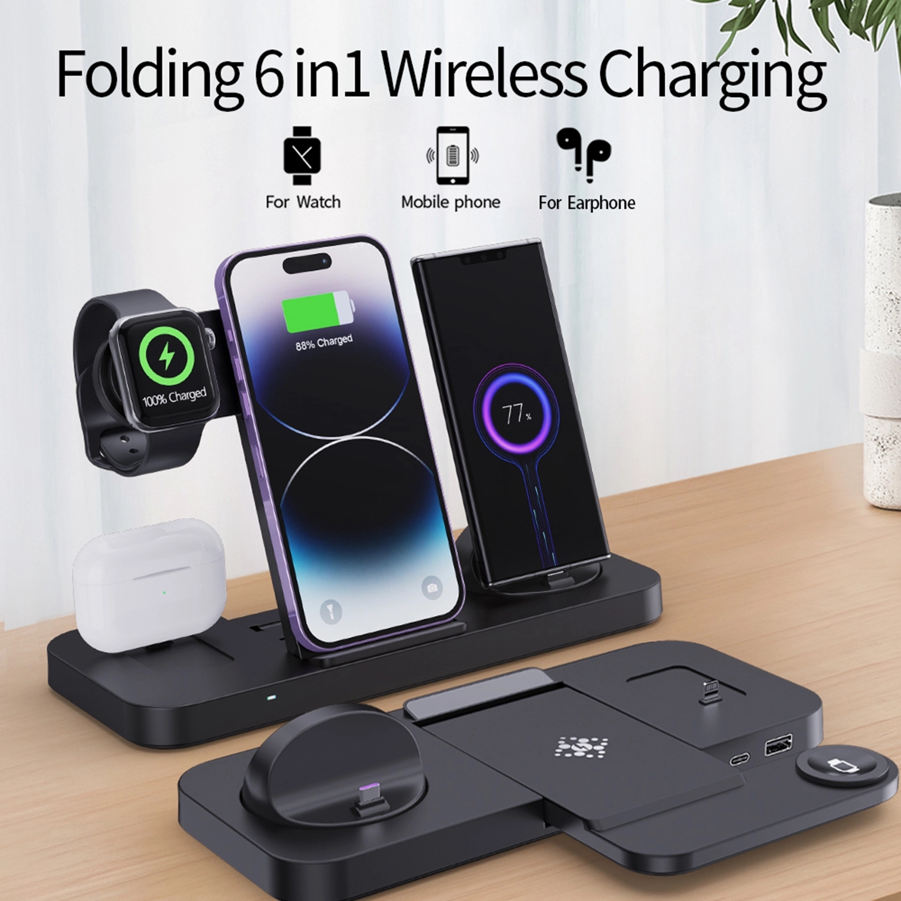 6 in 1 15 Watt Quick Wireless Charger 6