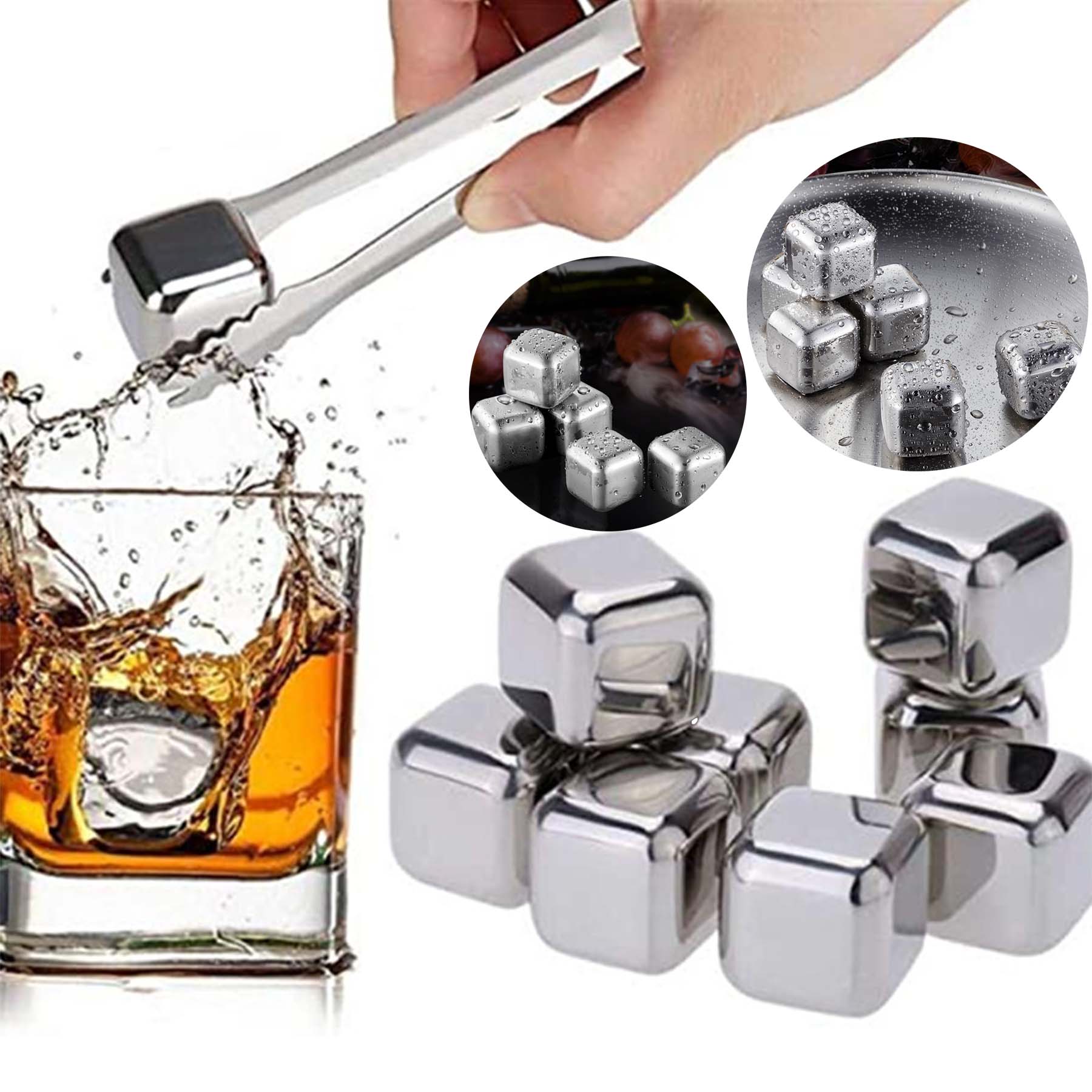 Stainless Steel Reusable Whiskey Ice Cubes 2