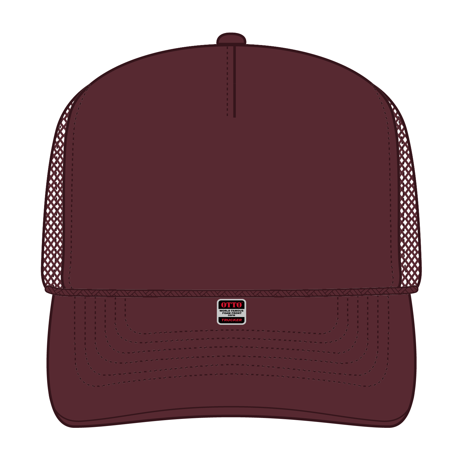 OTTO CAP® 5 Panel High Crown Mesh Back Trucker Hat 138