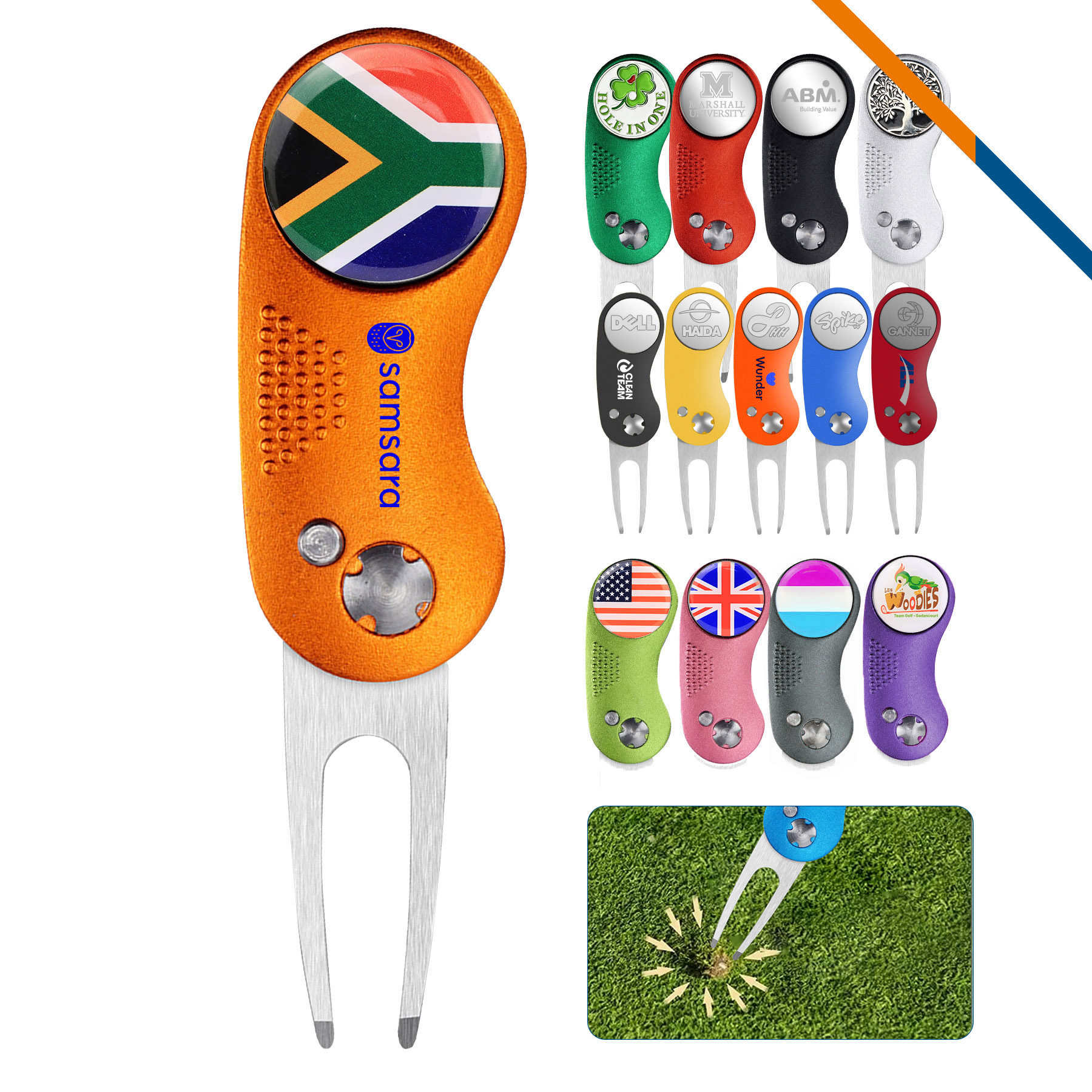 Kiro Foldable Ball Marker Golf Divot Tool 20