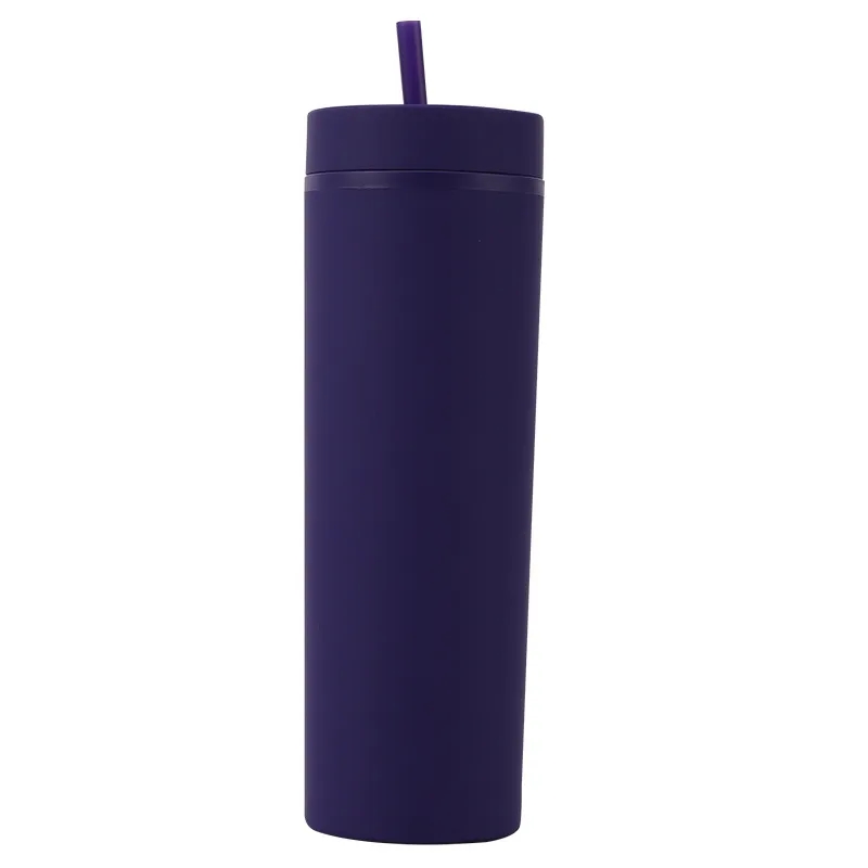 16Oz Water Cup Tumbler Straw With Lid Double Walled 6