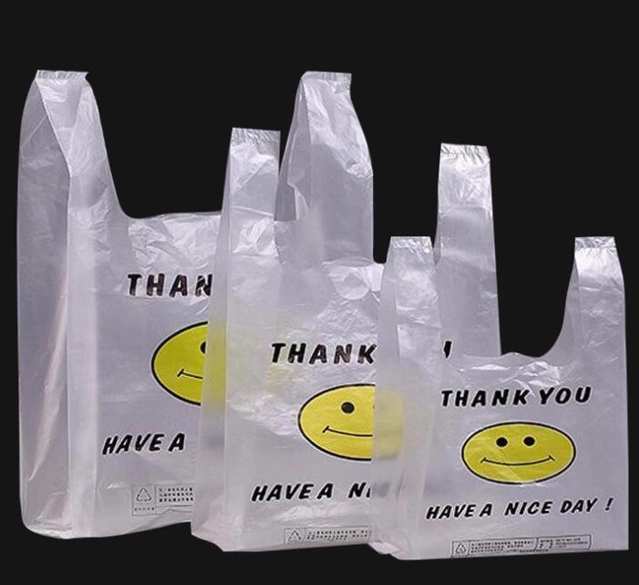 White Plastic Shopping T-shirt Bag (22.8 " x 15 " x 6.3 ") 1