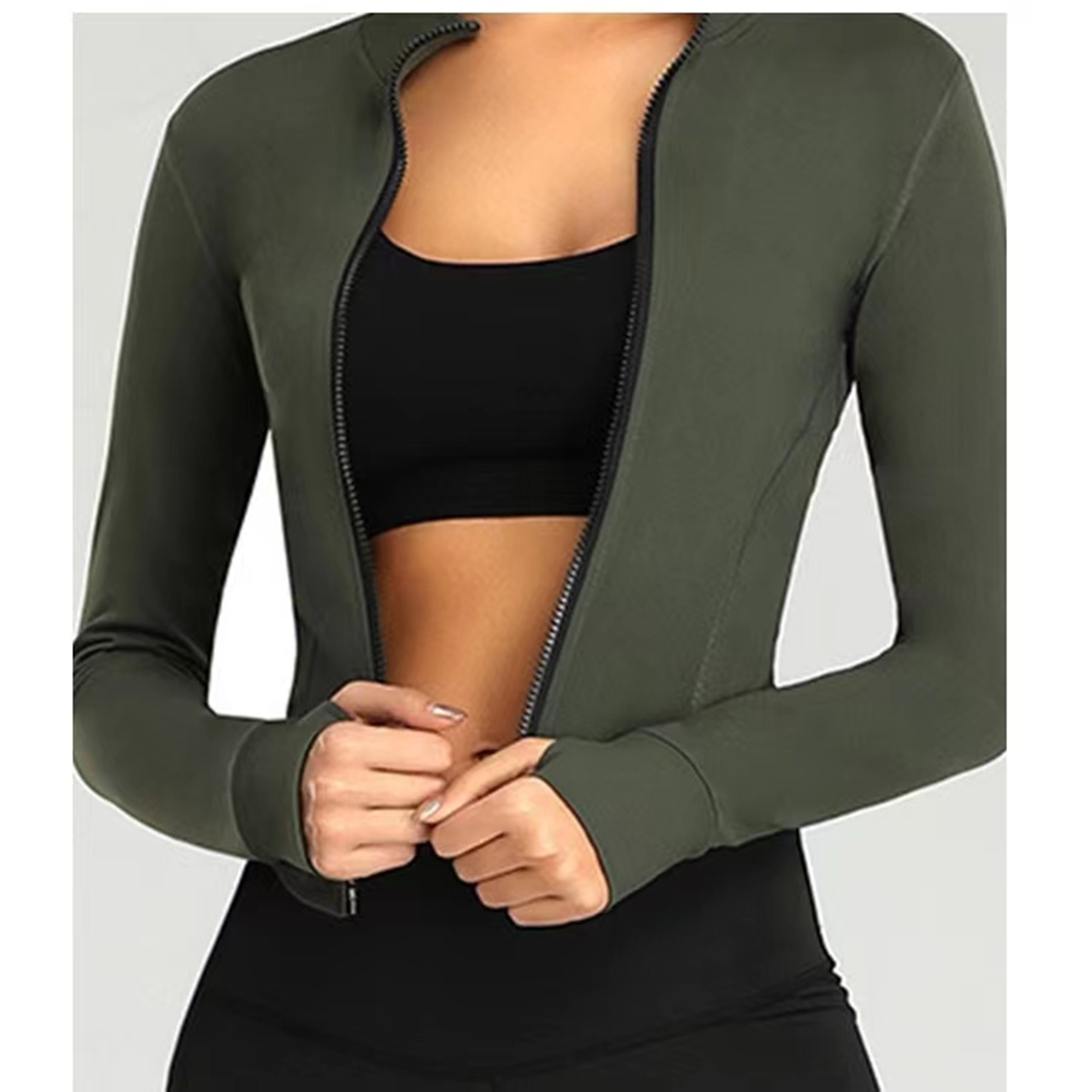 Women Running Jacket With Thumb Holes 5