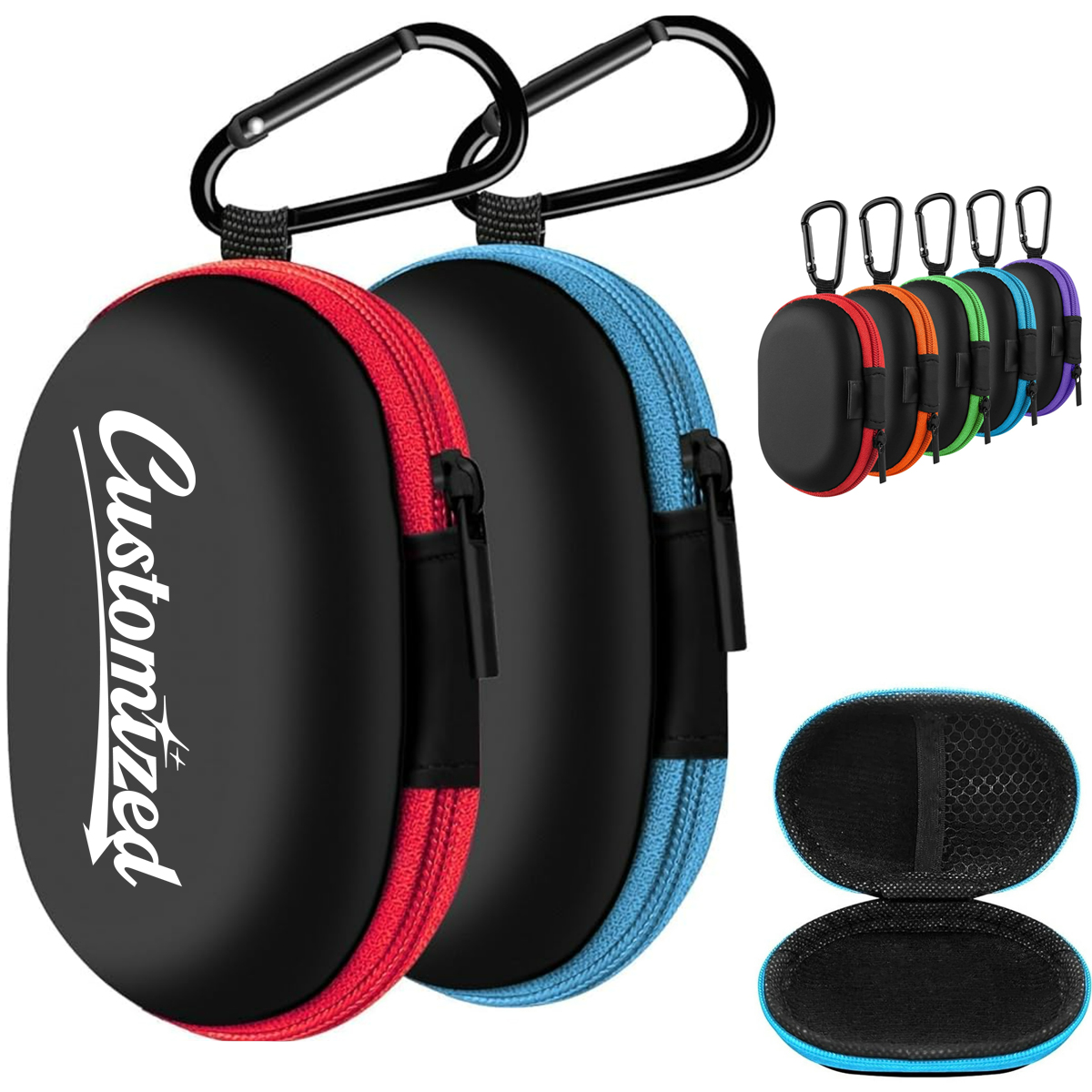EVA Oval Earbud Cable Organizer Case 2
