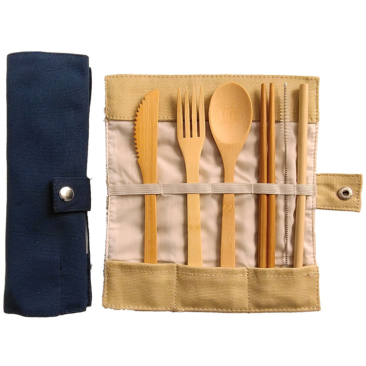 6 Piece Bamboo Utensil Set 2