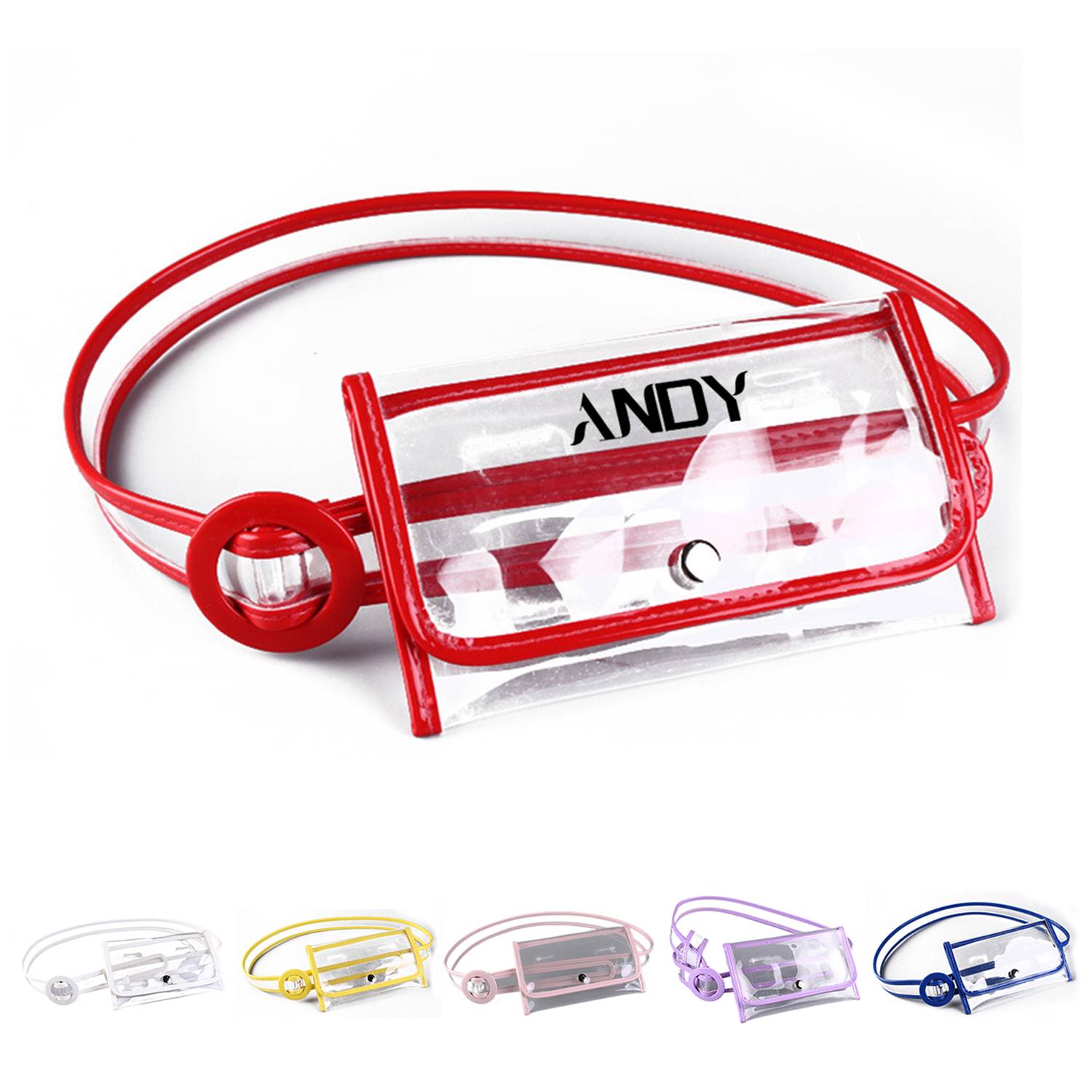 Portable Travel Clear Fanny Belt Pack 7