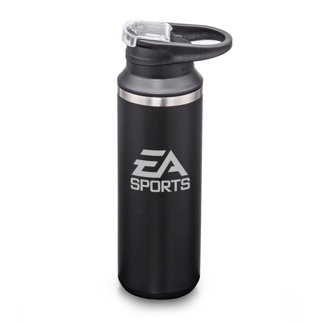 Della SS Water Bottle w/Handle & Flip Top - 17oz, custom water bottle with logo imprint 3