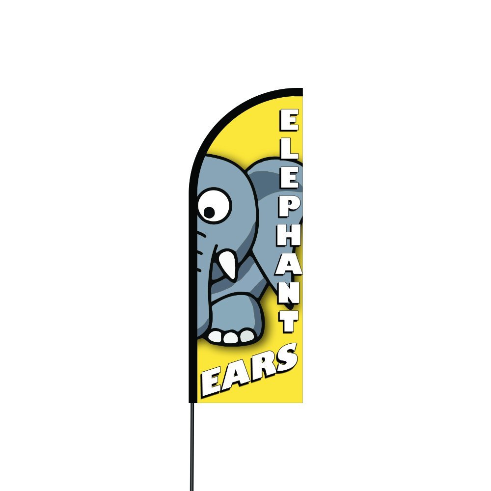 Elephant Ears Flag Kit 11' Feet Feather Flag Sign Outdoor Banner 2