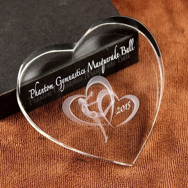 Crystal Heart shaped Paperweight 3