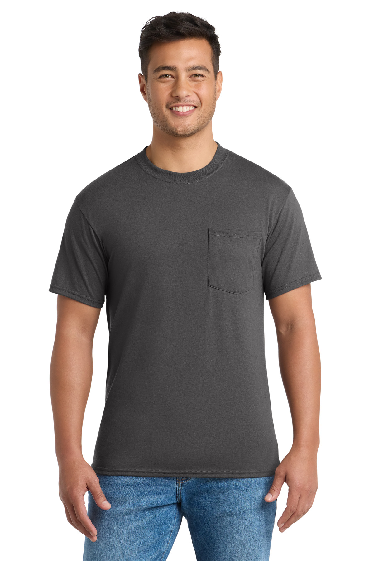 Port & Co Core Blend Pocket Tee. PC55P 67