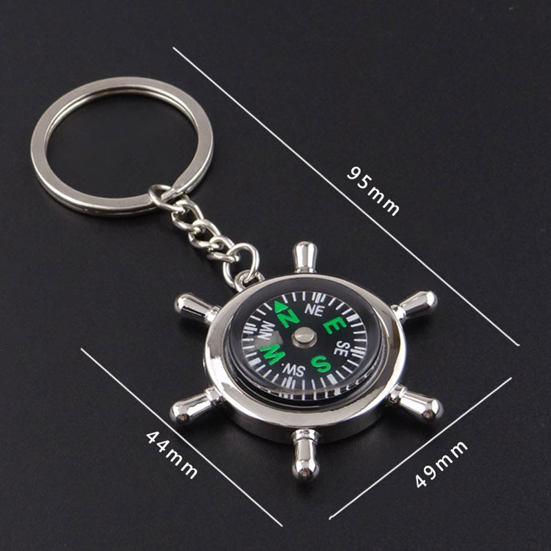 Metal Rudder Compass w/Keychain 2