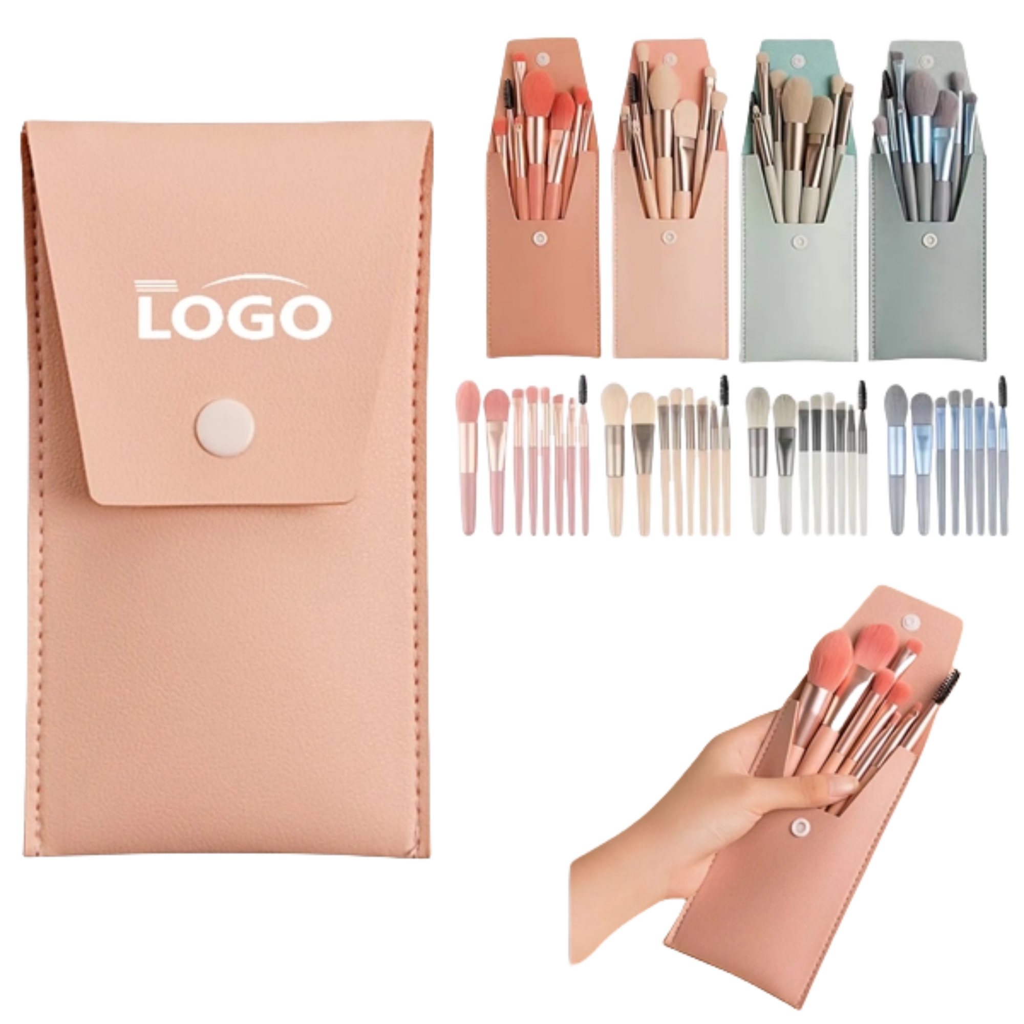 8 Pcs Travel Makeup Brush Sets 2