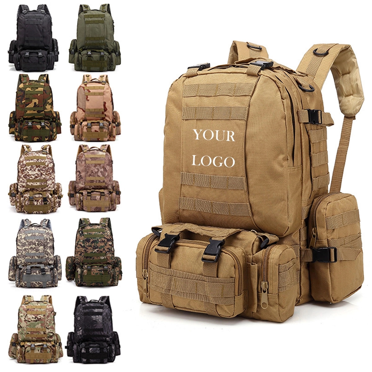 Tactical Backpack Molle Detachable Rucksack 4