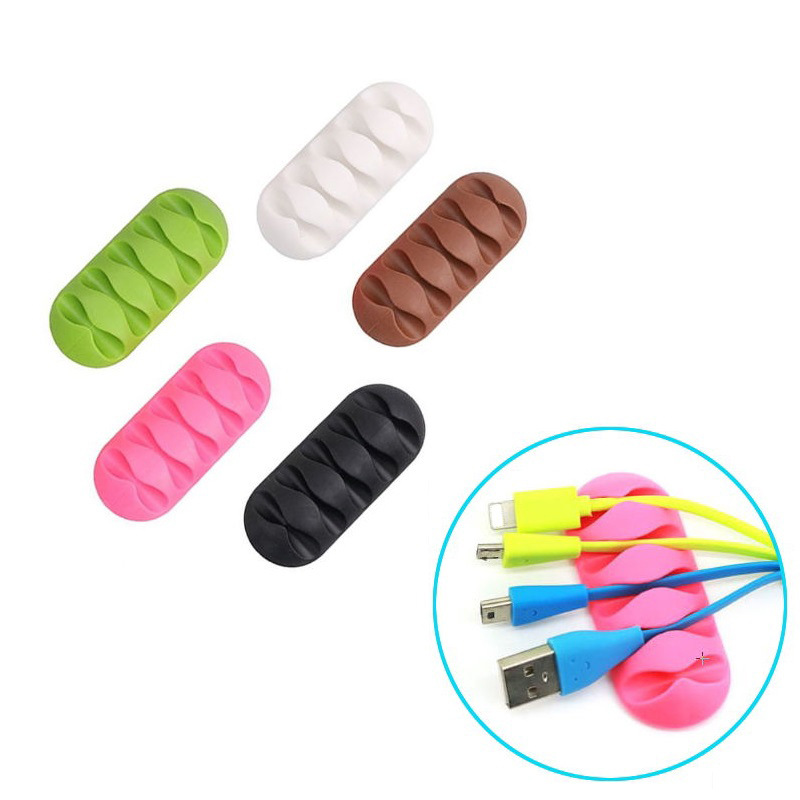 Desktop TPR Adhesive Cord Organizer 2
