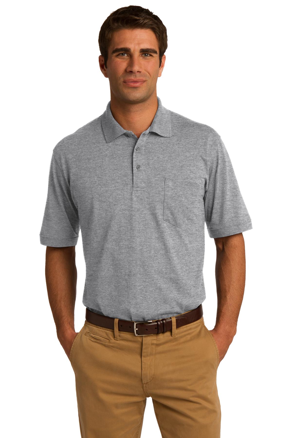 Port & Co Core Blend Jersey Knit Pocket Polo. KP55P 18