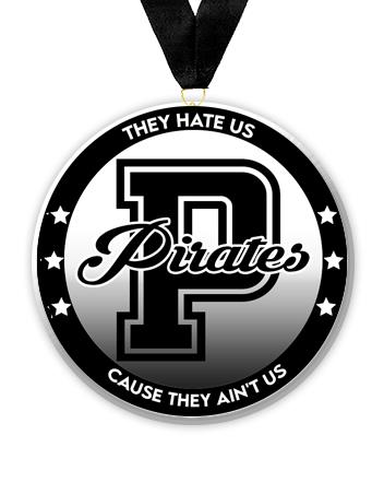 Acrylic Circle Medallions: Pirates 3" Size, .25" 2