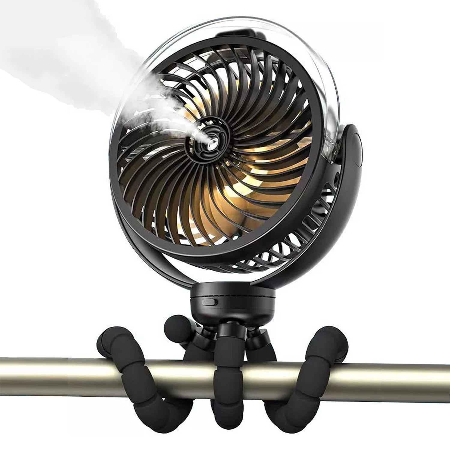 Handheld Misting Fan w/ Flexible Tripod Clip 4