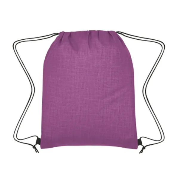 Crosshatch Non-Woven Drawstring Bag -12.6x16 4