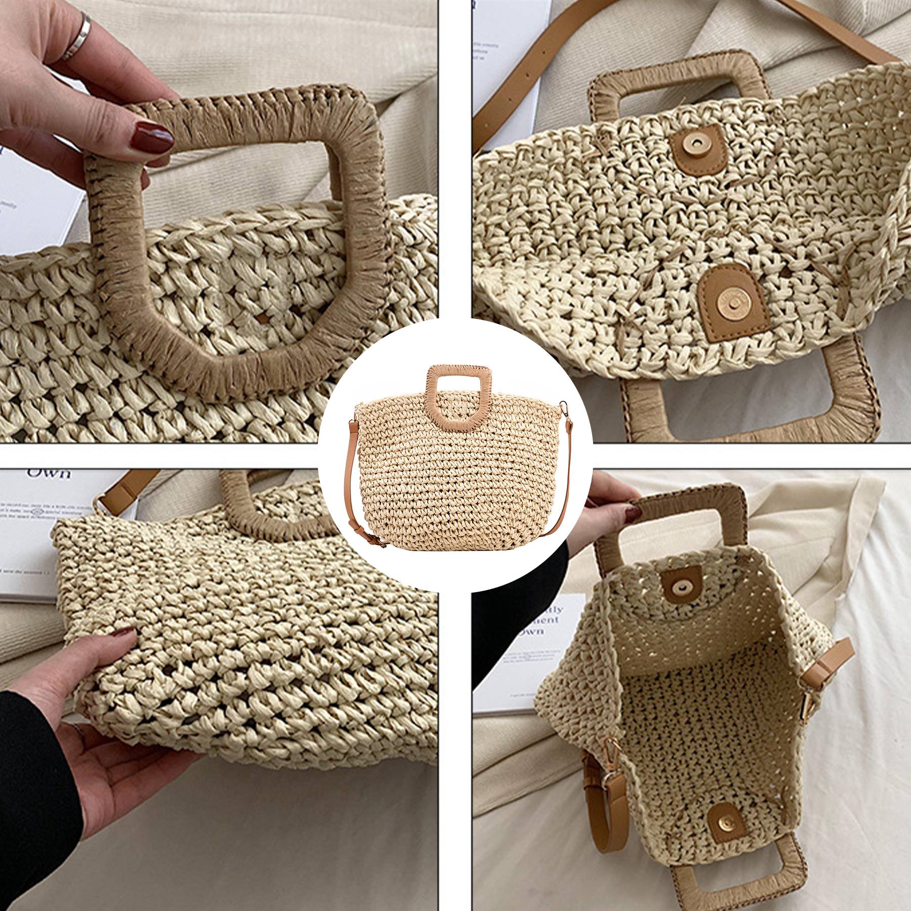 Jute Sleek minimalist woven cross-body bag 7