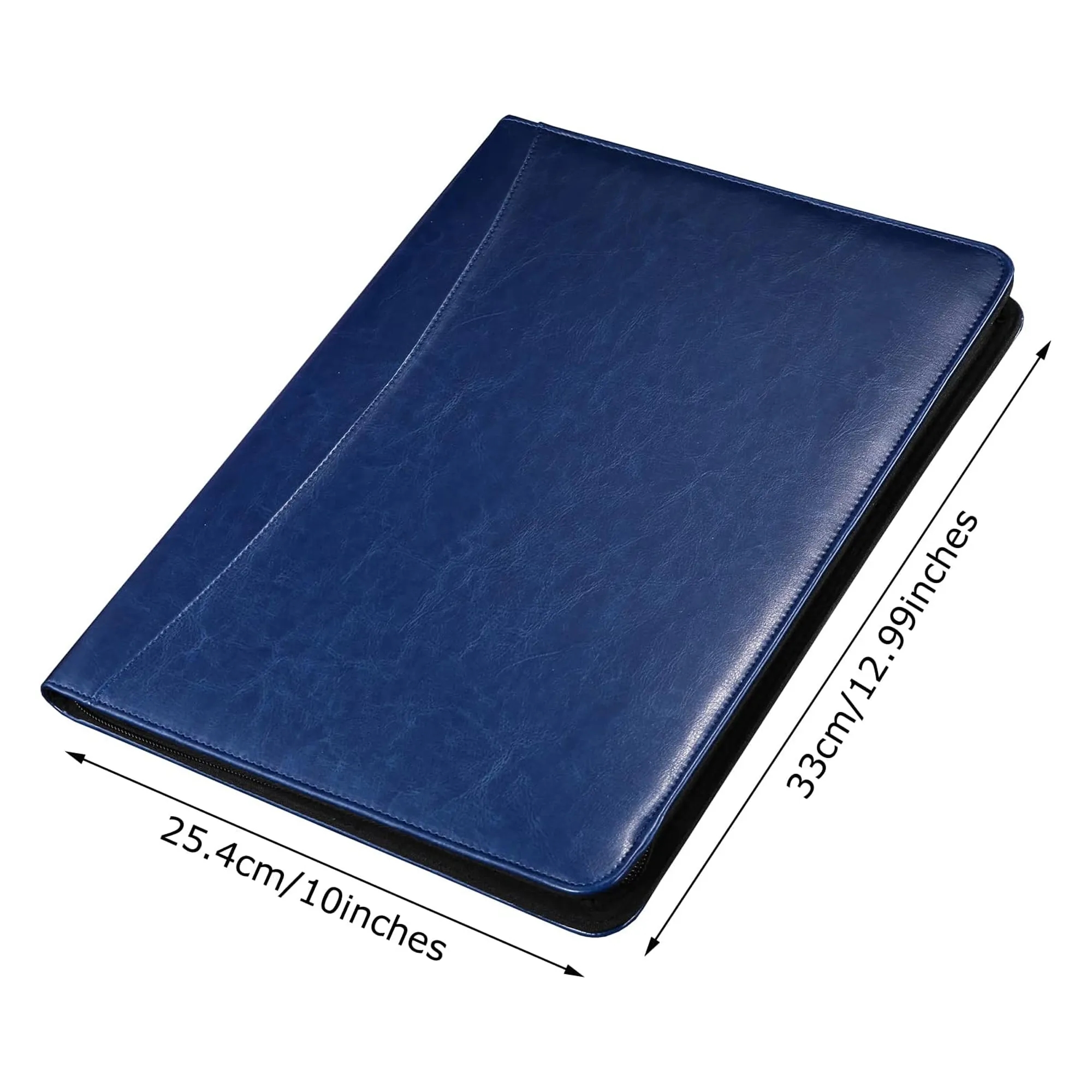 A4 Zipper Business Leather Padfolio with for Resume Suitable 2