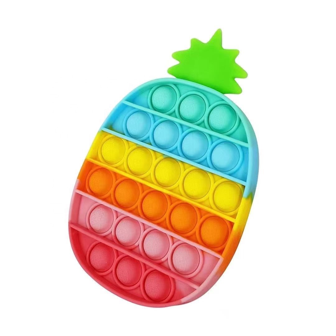 Macaron-colored pineapple Push Pop Bubble Sensory Fidget Toy 5