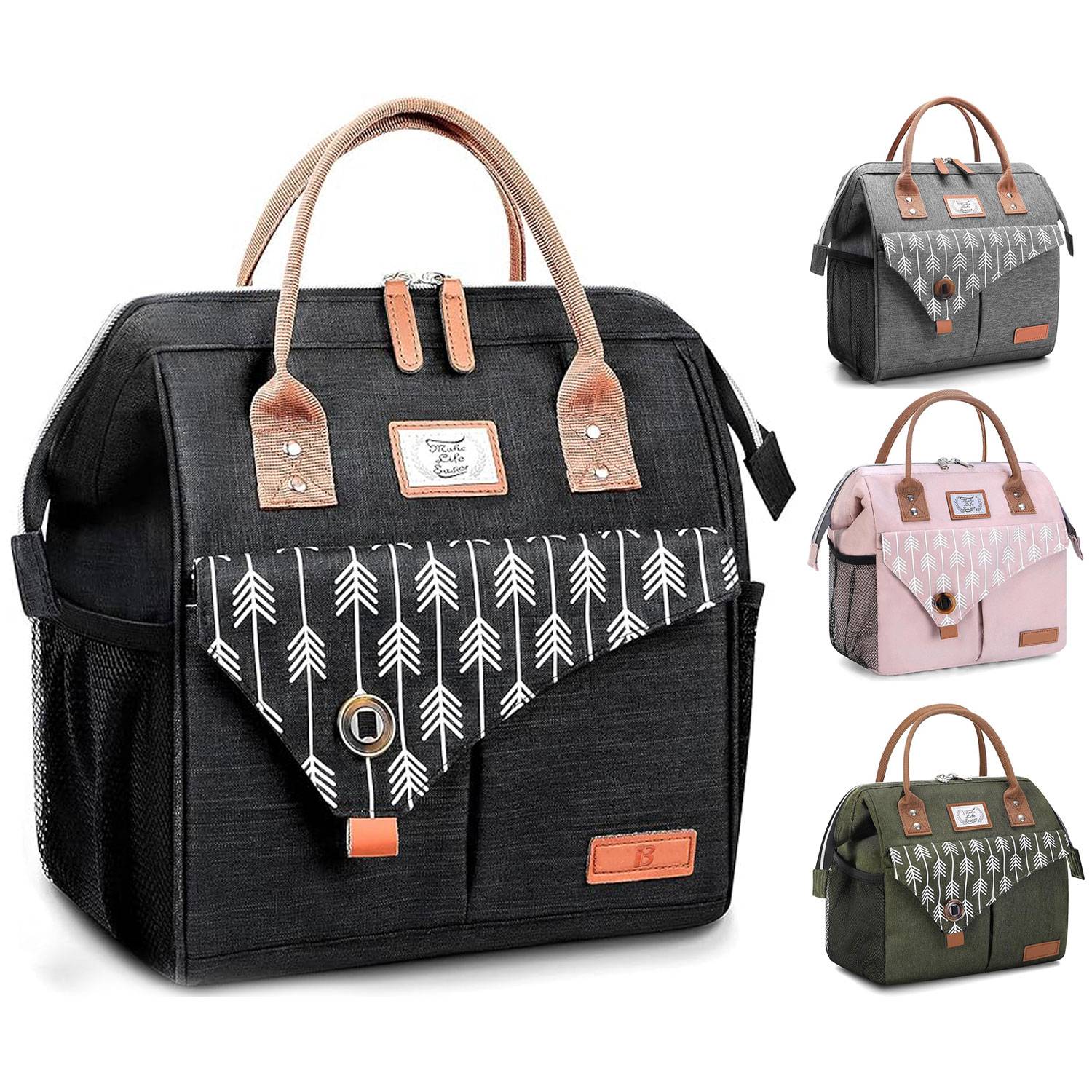 11L Non-Woven Insulated Lunch Cooler Tote Bag w/ Handle