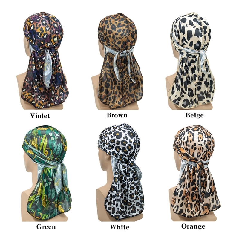 Silky Leopard-print Headwrap Cap 4
