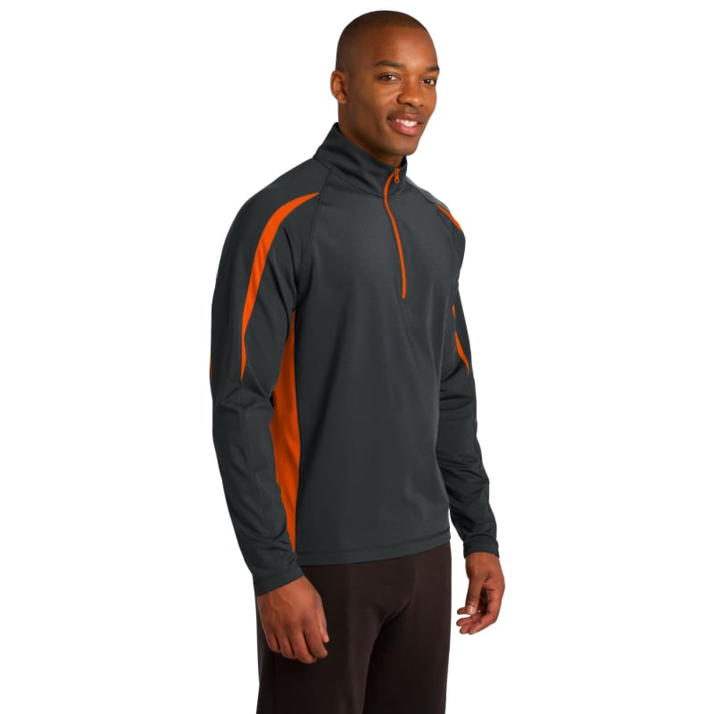 Sport-Tek Sport-Wick Stretch 1/2-Zip Colorblock Pullover., custom hoodie or sweatshirt with logo imprint 22